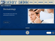 Tablet Screenshot of derbyderm.com